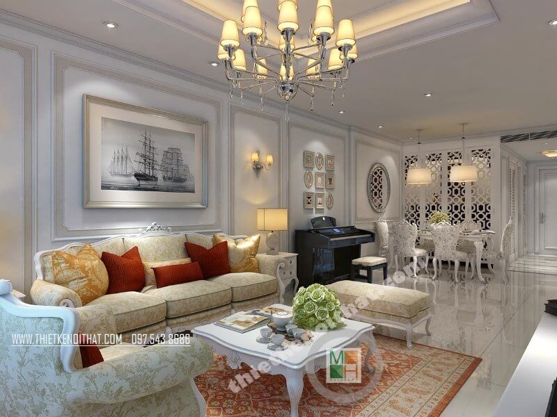 Mẫu thiết kế nội thất chung cư Thăng Long Number One đẹp đầy ấn tượng