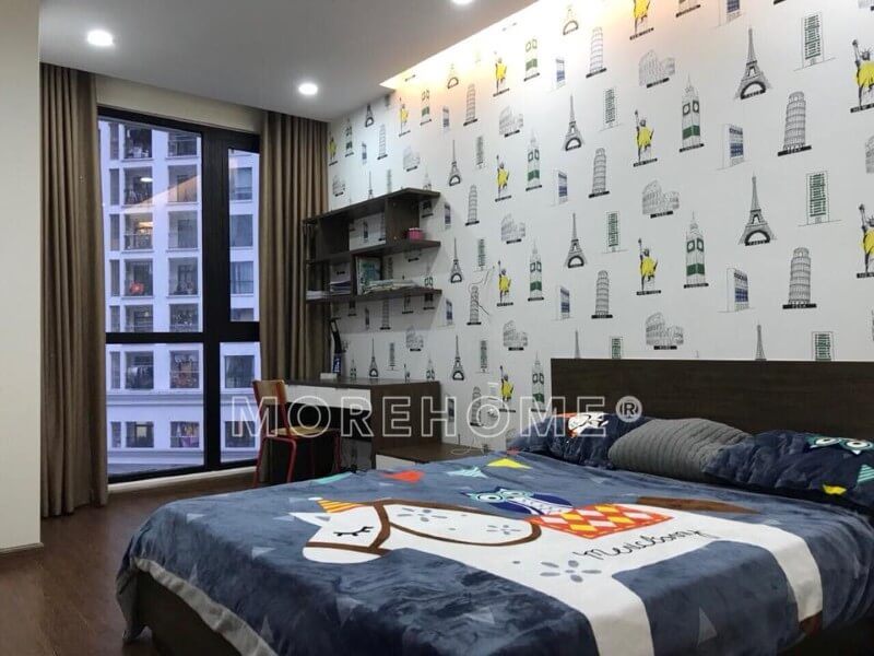 Hình ảnh thi công nội thất phòng ngủ con trai bé trai hiện đại bằng gỗ công nghiệp thực tế đã được thực hiện tại chung cư Imperia Garden Nguyễn Huy Tưởng Thanh Xuân Hà Nội.